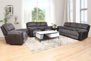 Dark Grey Recliner Sofa Set