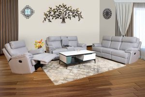 6 Seater Fabric Recliner Sofa Set