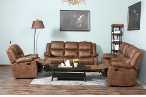 Fabric Recliner Sofa Set