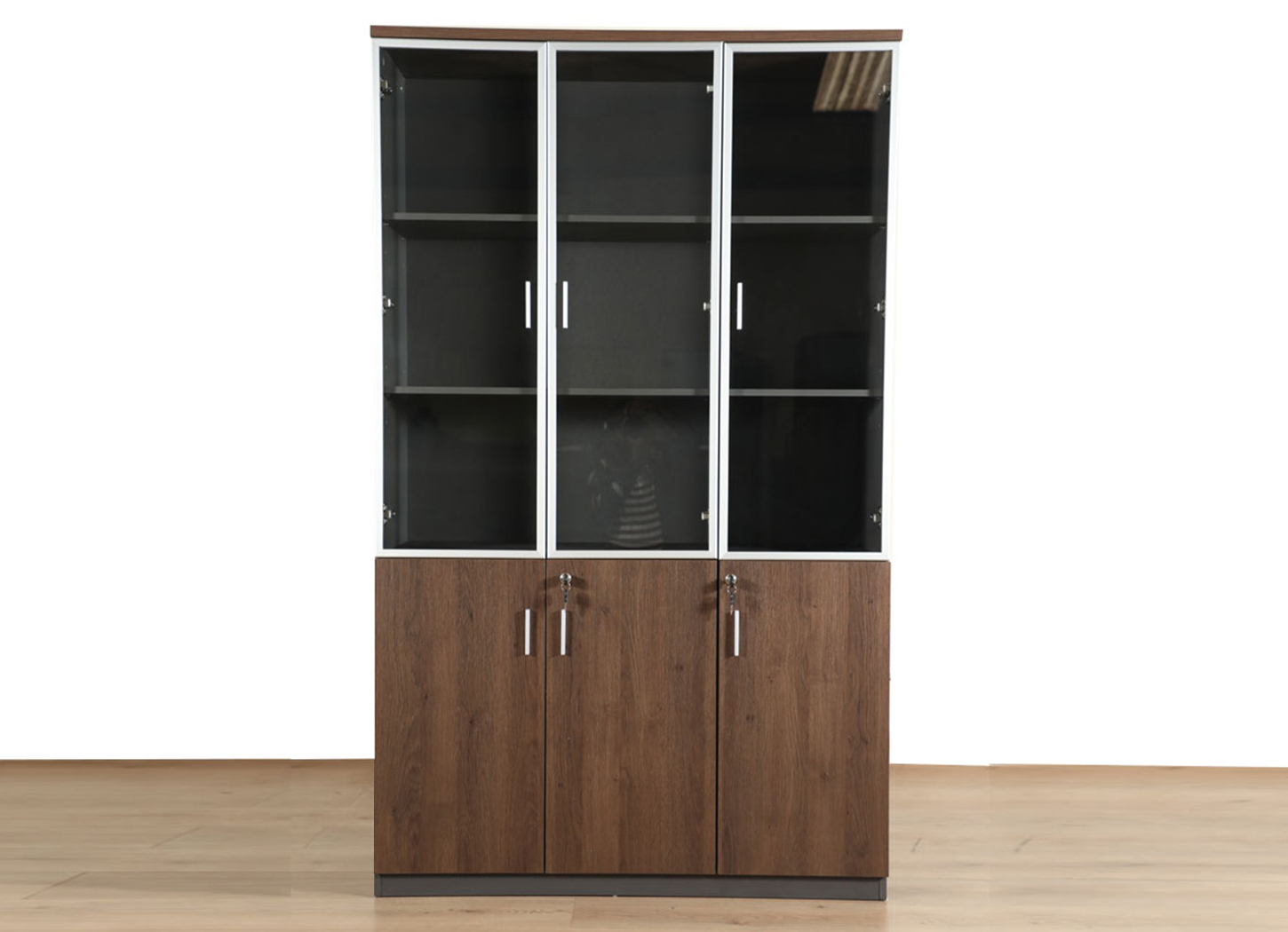 3 Door Filing Cabinet- Honey Oak& Dk. Grey (DG 2425)