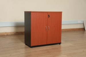 Cherry and Black Office Filing Storage Cabinet