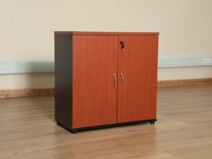 Cherry and Black Office Filing Storage Cabinet