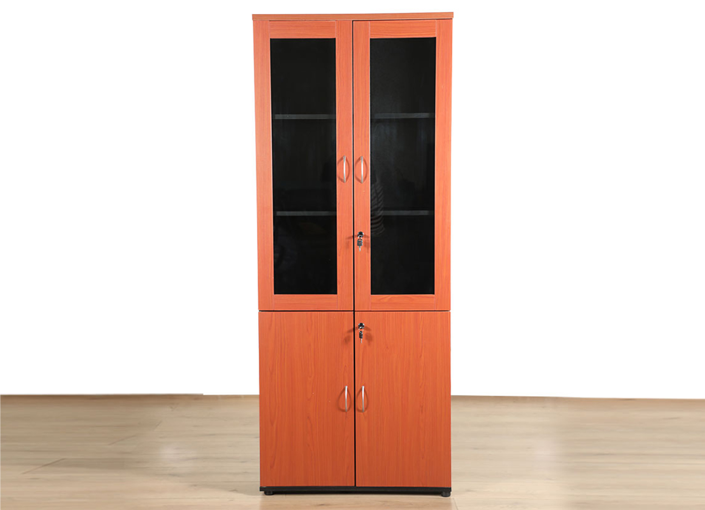 Filing Cabinet With 2 Doors- Cherry & Black (DG 198GC)