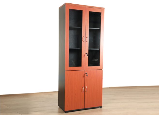 Filing Cabinet With 2 Doors- Cherry & Black (DG 198GC)