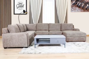 Beige Sectional Sofa Set