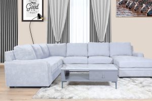 White l shaped Sofa Set
