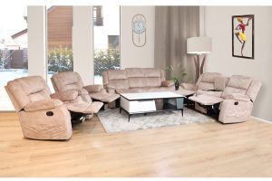 7 Seater Fabric Recliner Sofa Set