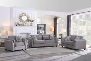 6 Seater Fabric Stationary Sofa Set