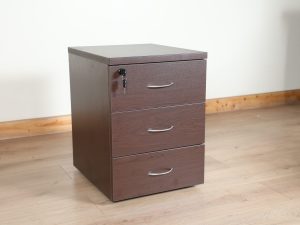 wooden 3 drawer office cabinet
