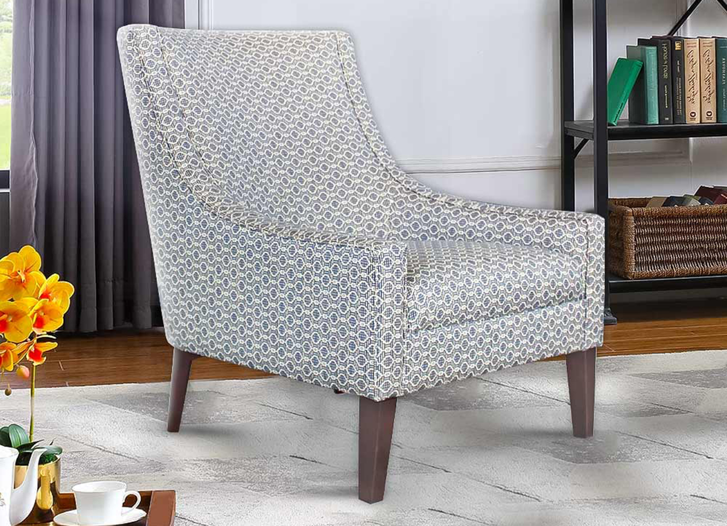 Accent Chair- Blue Patterns (DG 8930)