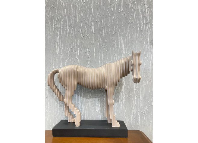Horse Figurine Decor Item (Grey)