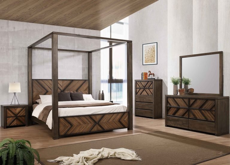VINITA King Size Bedroom Set (+ 2 Night stands, Dressing Table/Mirror & Chest of Drawers ...