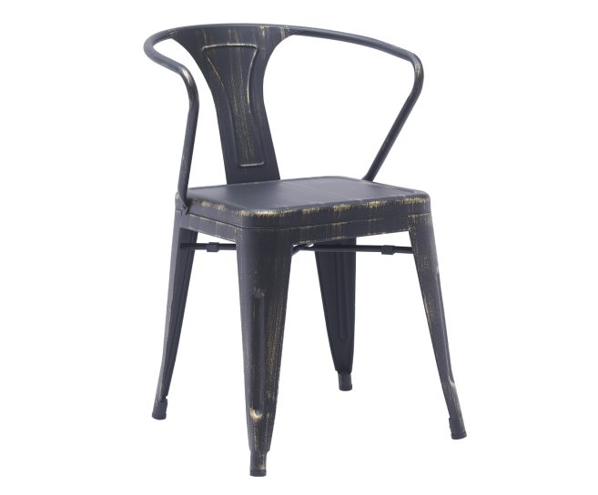 Metal Bistro Chair (DG 9005-18)- Brush Golden & Matt Black