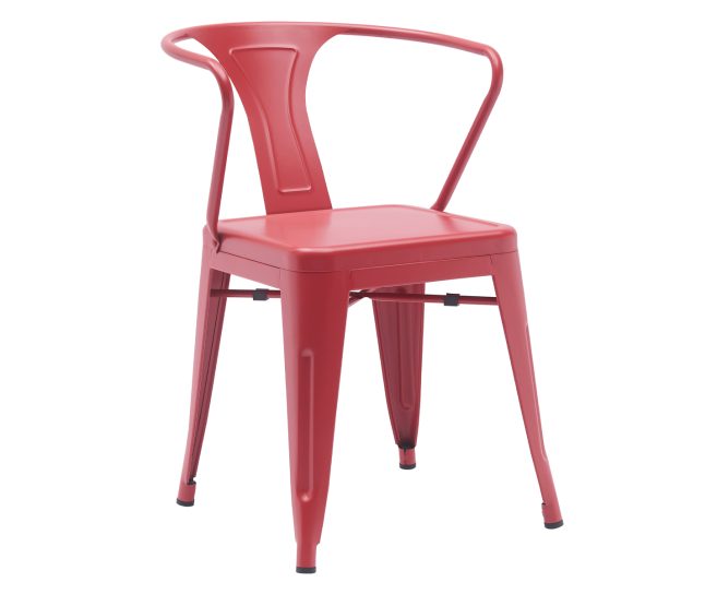 Metal Bistro Chair (DG 9005-18)- Matt Red