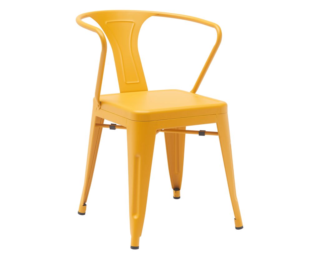 Metal Bistro Chair (DG 9005-18)- Matt Yellow