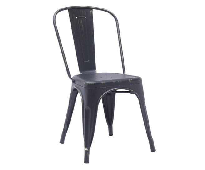 Metal Bistro Chair (DG 9008)- Brush Golden & Matt Black