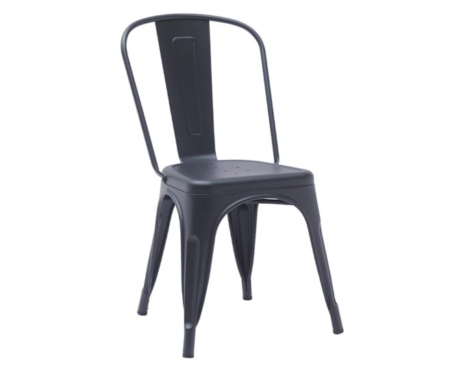 Metal Bistro Chair (DG 9008)- Matt Black