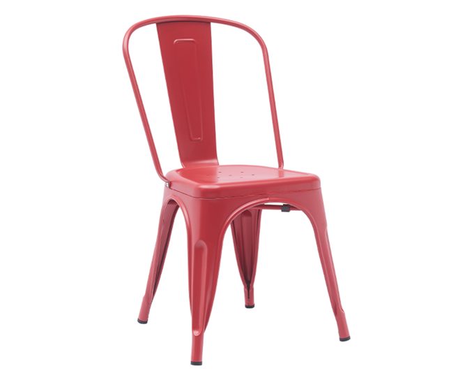 Metal Bistro Chair (DG 9008)- Matt Red