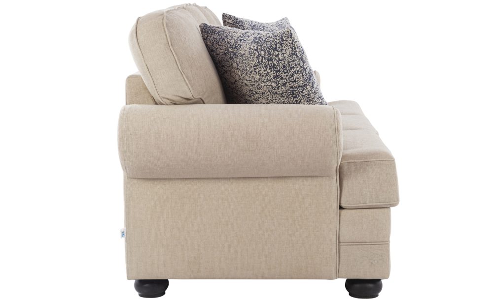 Detroit Fabric Sofa 6 Seater - Beige