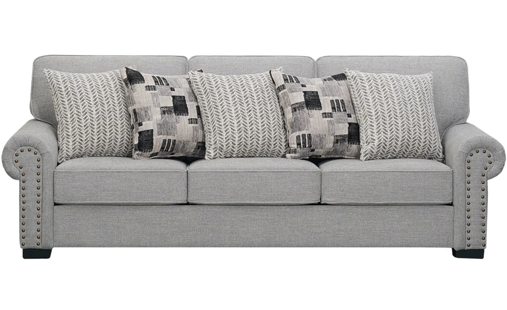GRECIA 6/7 SEATER FABRIC SOFA- GREY - Image 3