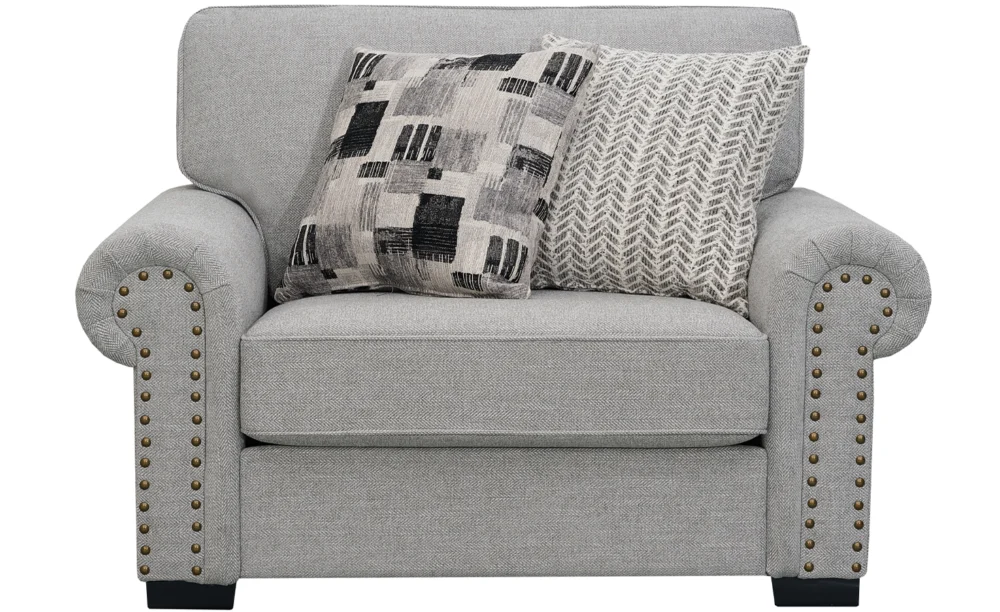 GRECIA 6/7 SEATER FABRIC SOFA- GREY - Image 9