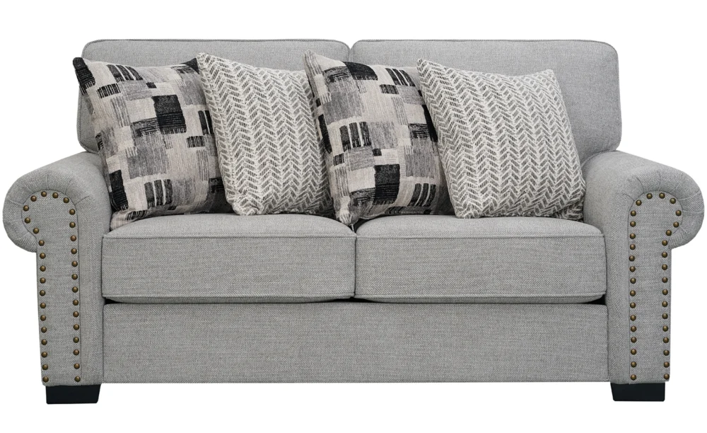 GRECIA 6/7 SEATER FABRIC SOFA- GREY - Image 6