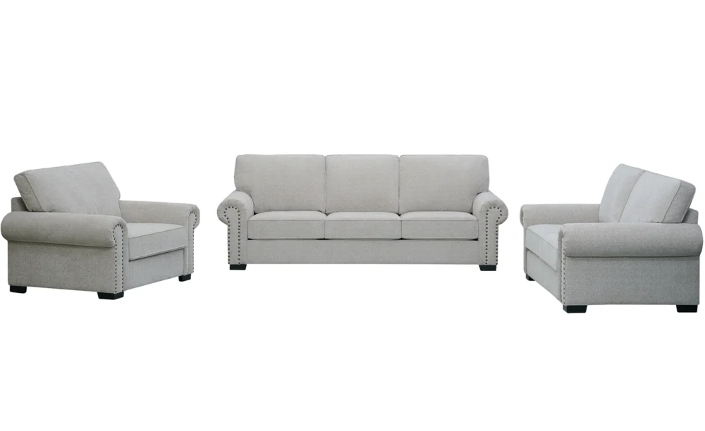 GRECIA 6/7 SEATER FABRIC SOFA- LIGHT GREY - Image 3