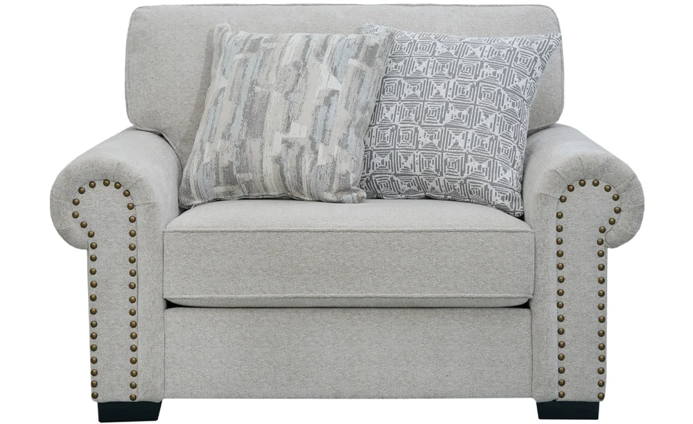 GRECIA 6/7 SEATER FABRIC SOFA- LIGHT GREY - Image 10