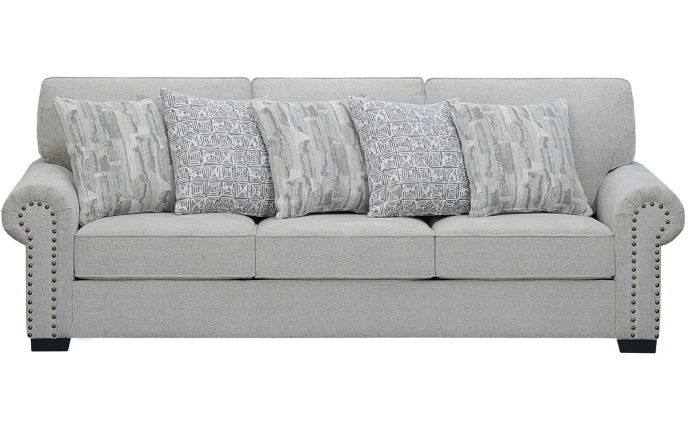 GRECIA 6/7 SEATER FABRIC SOFA- LIGHT GREY - Image 4