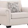 LEEDS FABRIC SOFA 6 SEATER - CREAM - Image 9