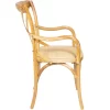 RATTAN WOODEN BISTRO CHAIR- BEIGE (XMS CB2008) - Image 3