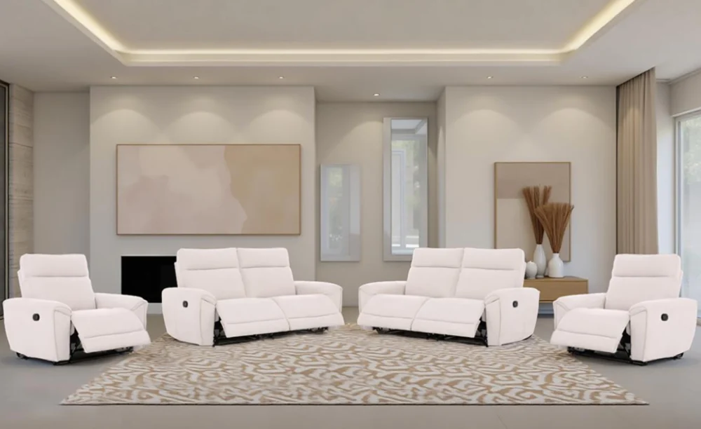PALMA 6 SEATER RECLINER SET (2+2+1+1) - BEIGE