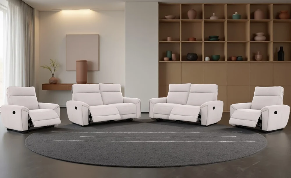 PALMA 6 SEATER RECLINER SET (2+2+1+1) - MOCHA