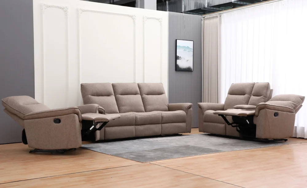 ROLANI 7 SEATER RECLINER SOFA SET- BROWN - Image 2