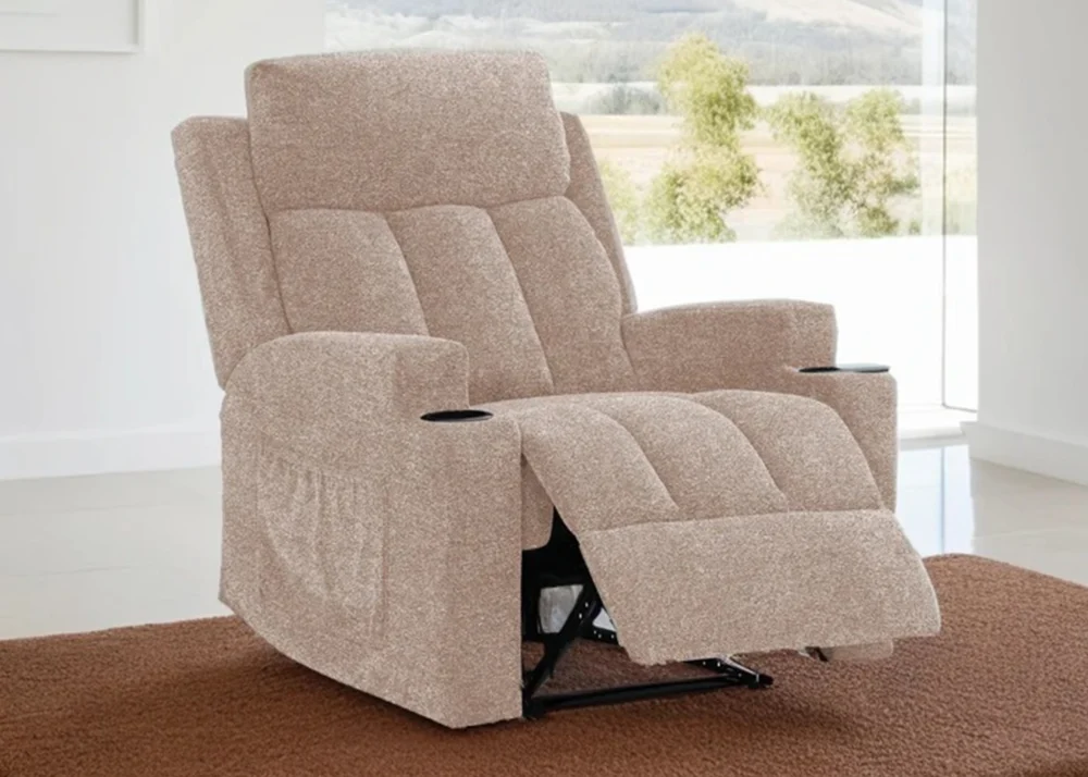 BLAIR MASSAGE ELECTRIC SINGLE RECLINER- CAMEL