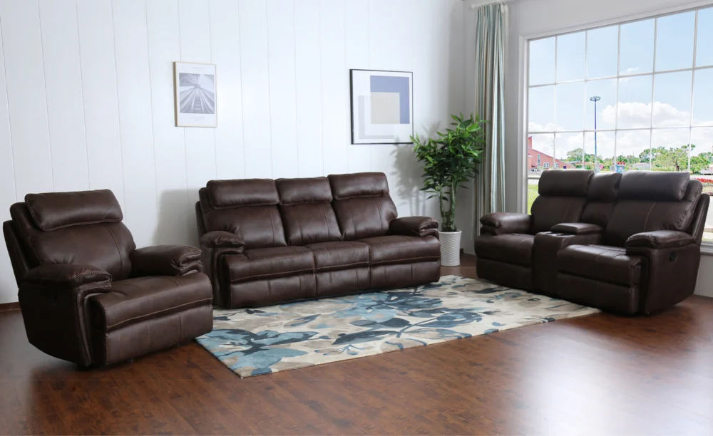 IBIZA 6/7 SEATER RECLINER SOFA- BROWN