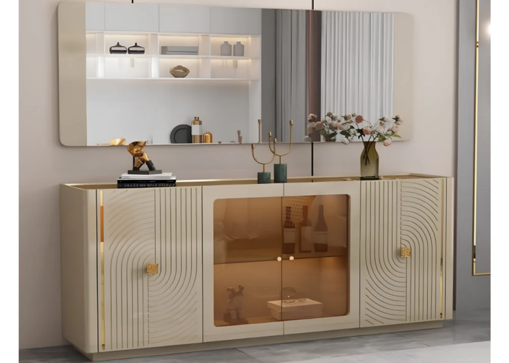 BUFFET CABINET + MIRROR (90686)