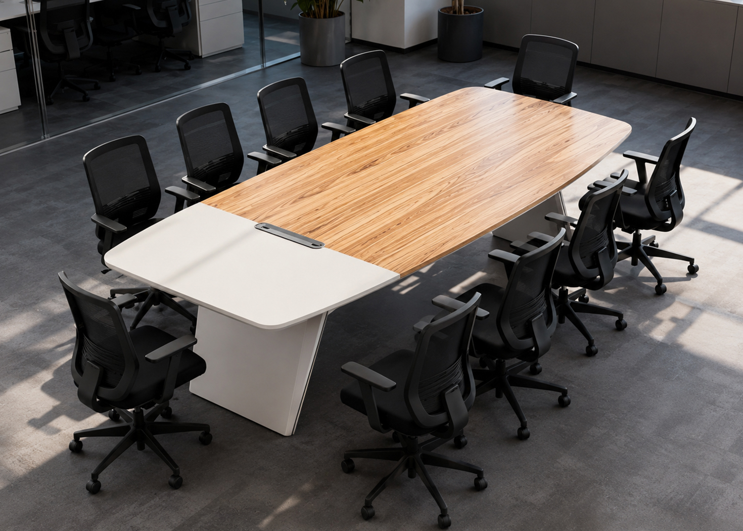 CONFERENCE TABLE- GOLDEN SANDALWOOD/SEAGULL GREY (51CJS005 28)