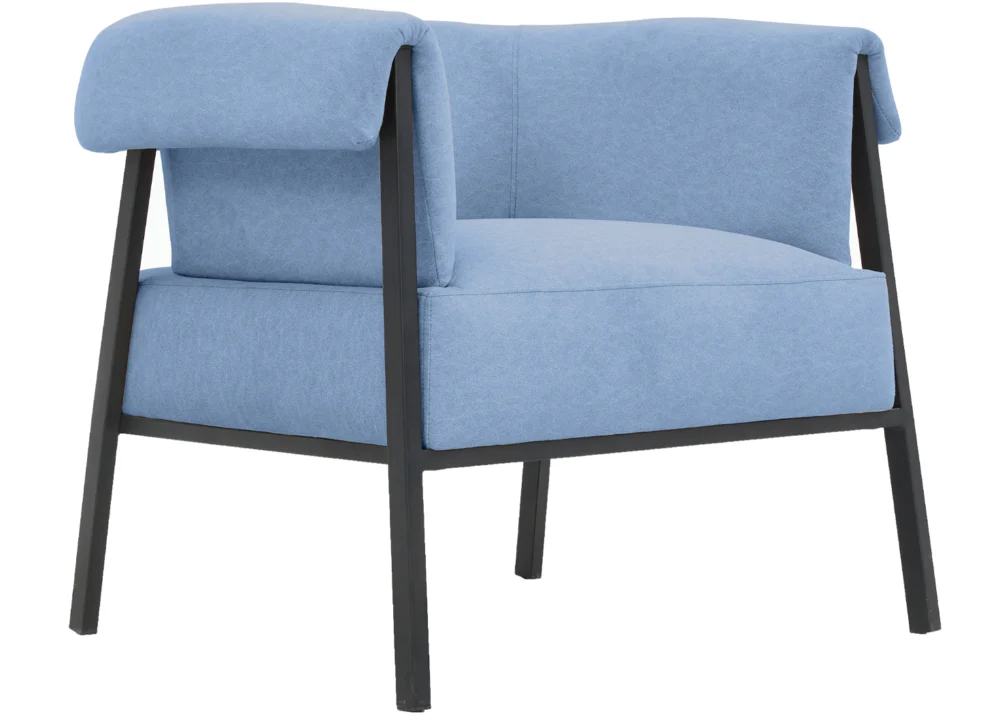 CASTEL CLOUD FABRIC ACCENT CHAIR- BLUE