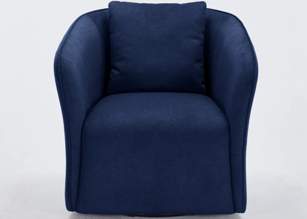CASTEL FABRIC ACCENT CHAIR- BLUE - Image 2