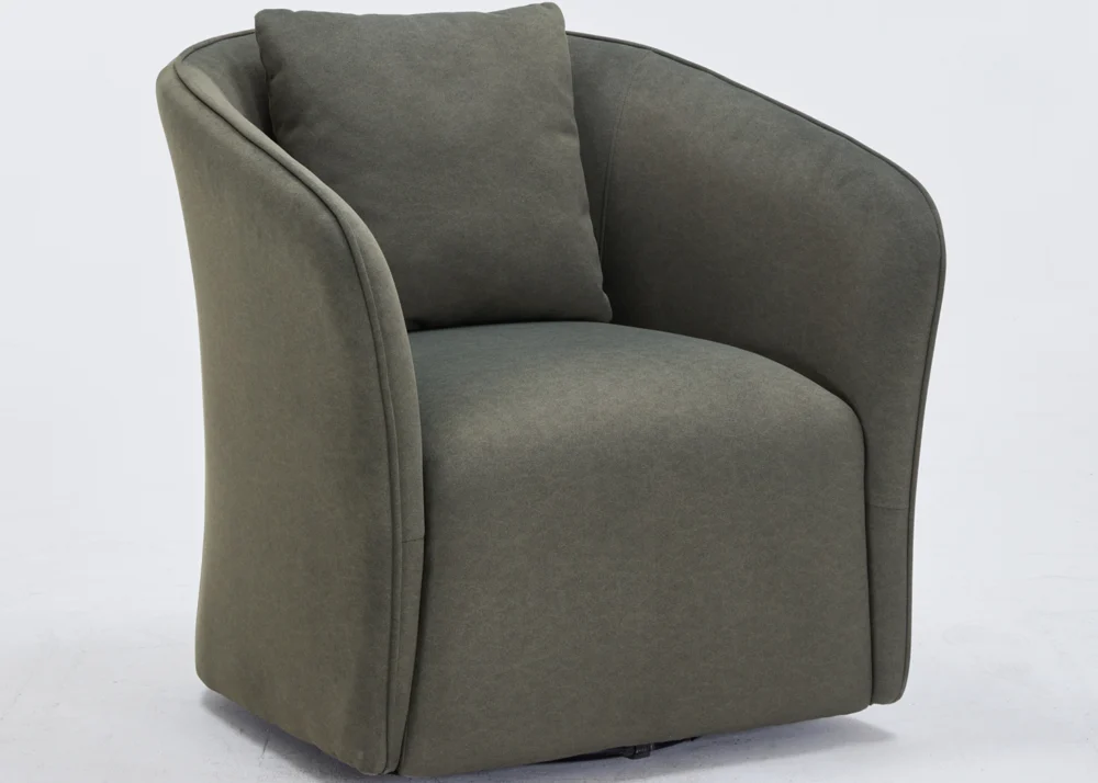 CASTEL FABRIC ACCENT CHAIR- GREEN