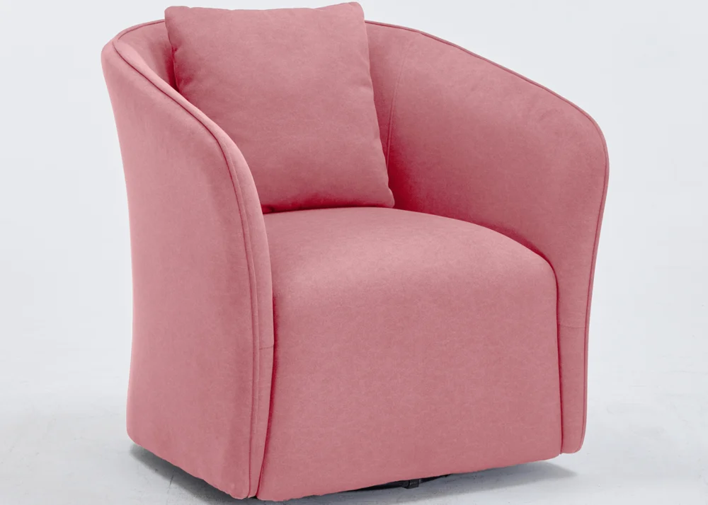 CASTEL FABRIC ACCENT CHAIR- RED