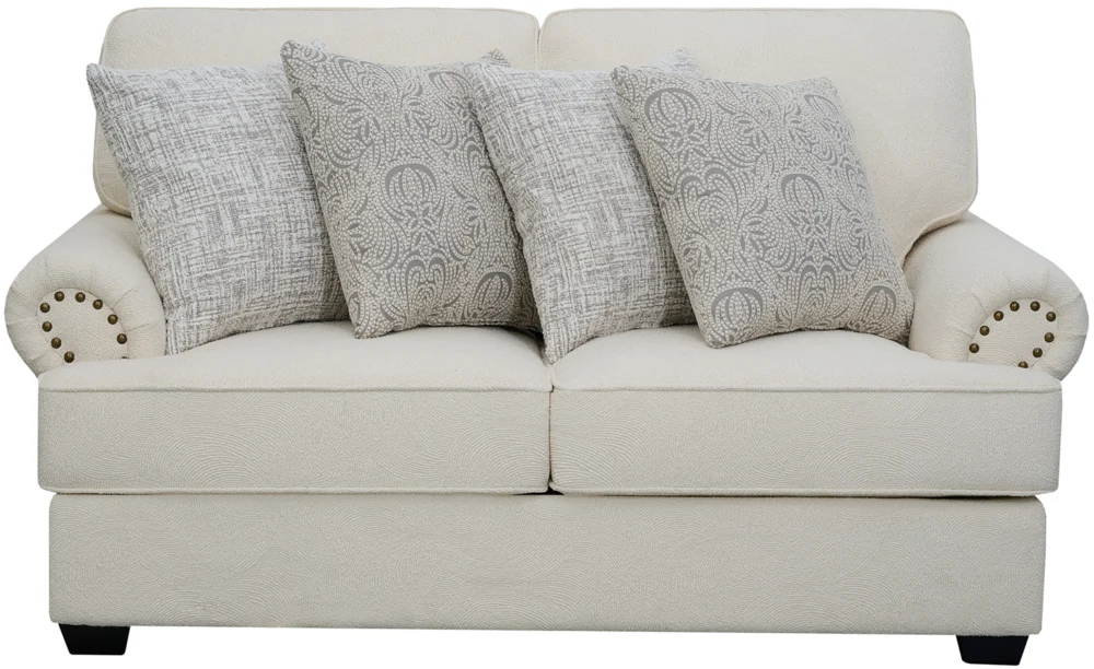 ESTER 6/7 SEATER FABRIC SOFA-CREAM - Image 7