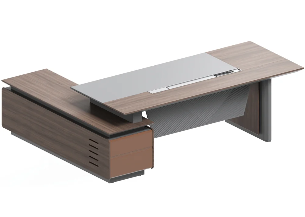 EXECUTIVE OFFICE DESK- PARI WALNUT/ADVANCED GREY (56MPL039 22) - Image 2