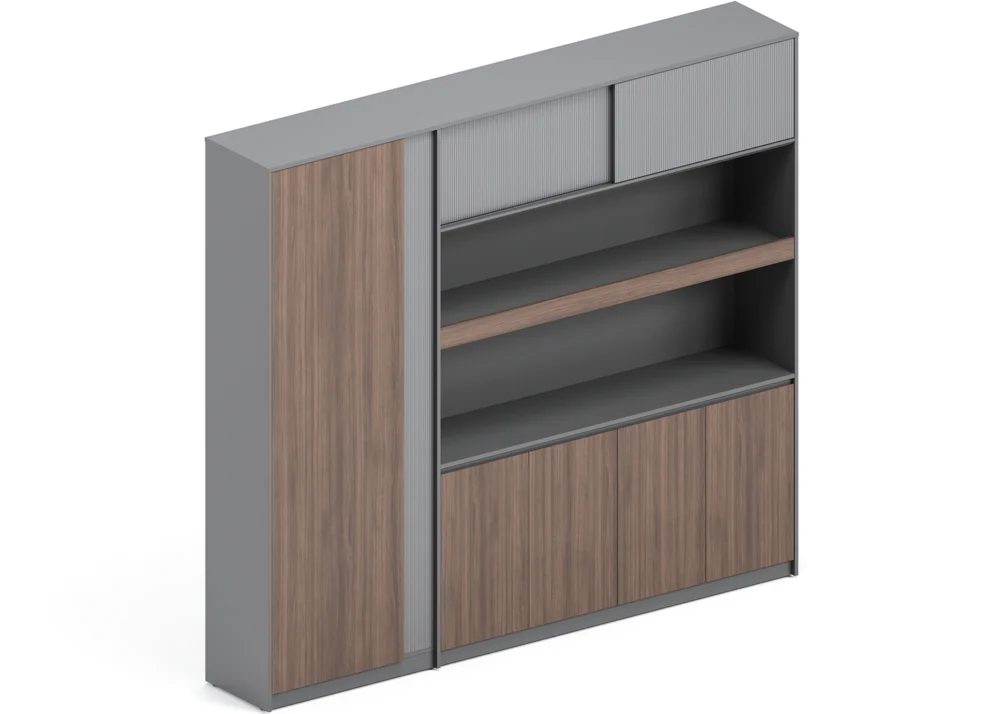 FILING CABINET- PARI WALNUT/ADVANCED GREY (58BPL401 24)