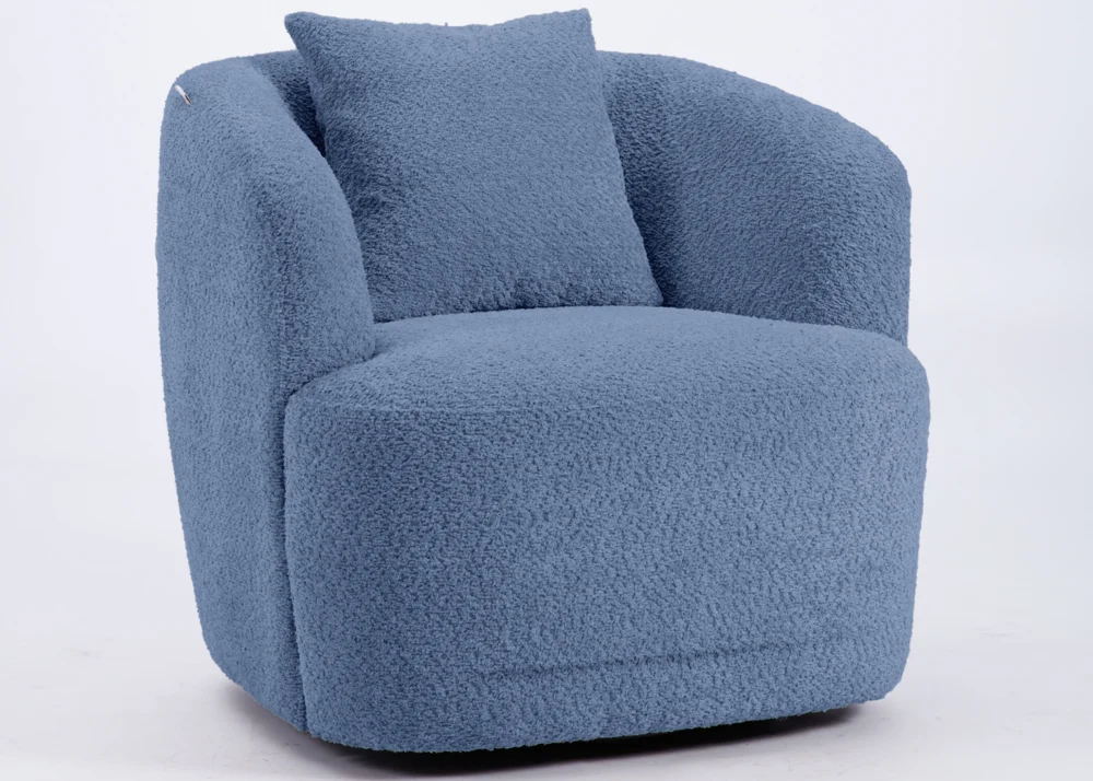 KAYTO FABRIC ACCENT CHAIR- BLUE