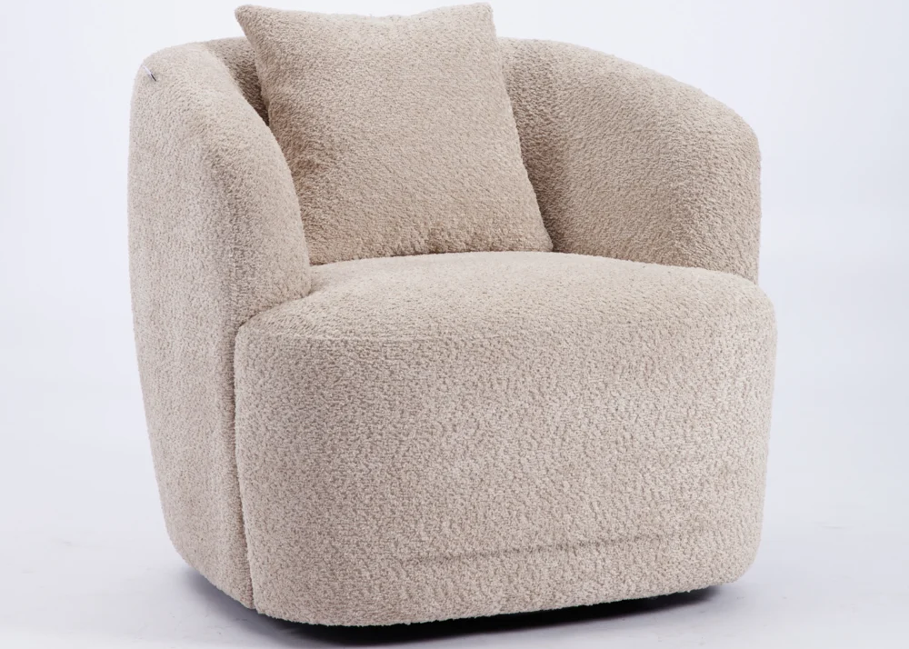 KAYTO FABRIC ACCENT CHAIR- KHAKI