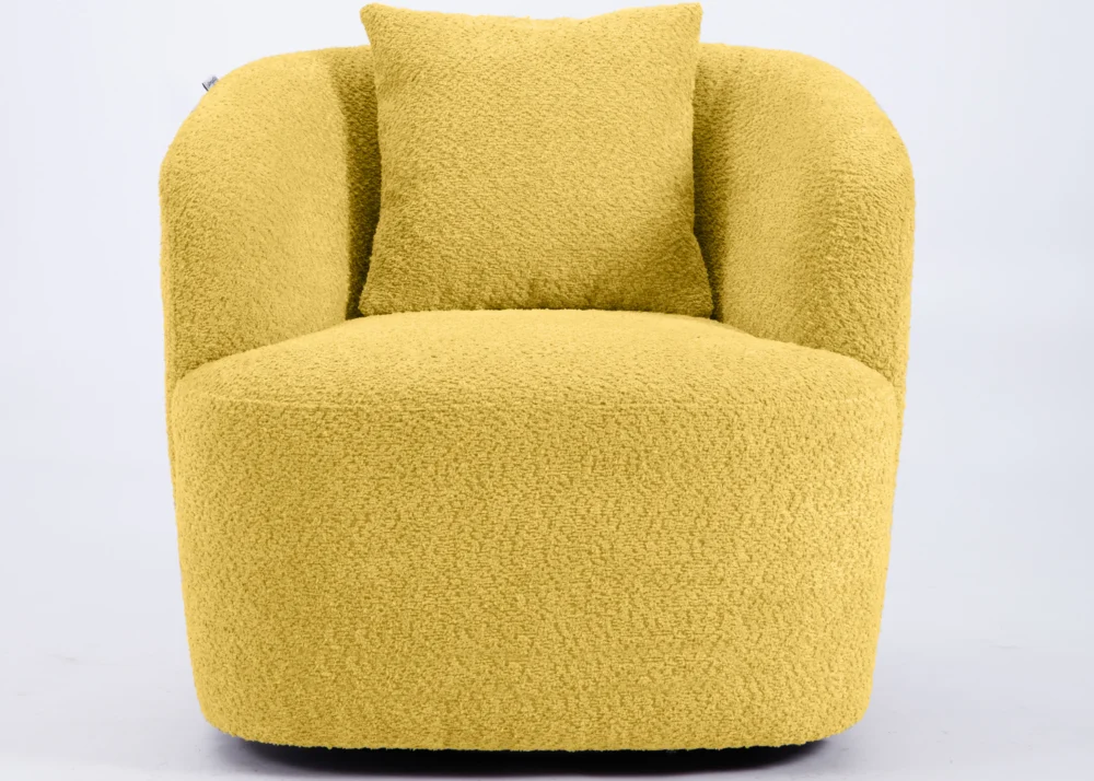 KAYTO FABRIC ACCENT CHAIR- MUSTARD - Image 2