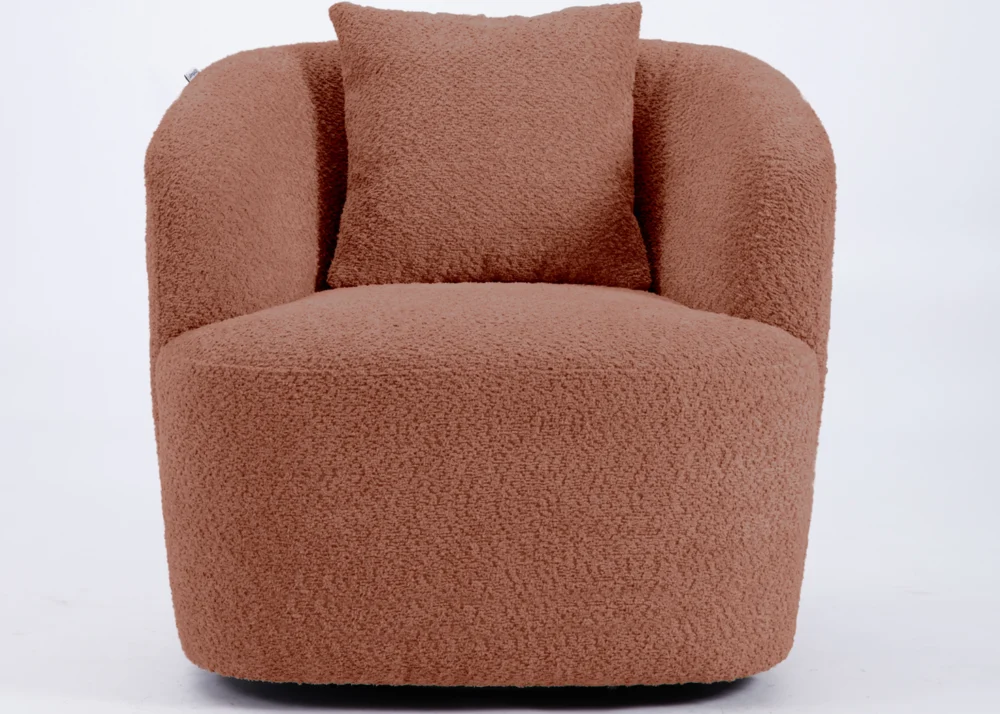 KAYTO FABRIC ACCENT CHAIR- RUST - Image 2
