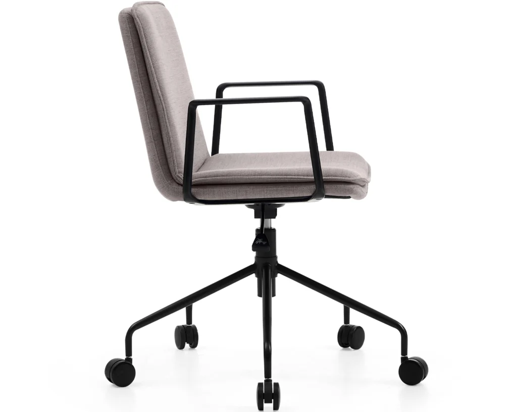 LUNA FABRIC LOW BACK CHAIR-BEIGE - Image 2